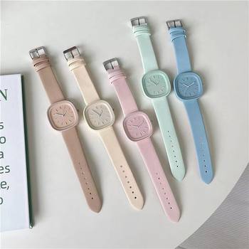 Minimalist Style Square Watch, Simple and Elegant, Suitable for Middle and High School Students, Large Dial, Casual Quartz Watch