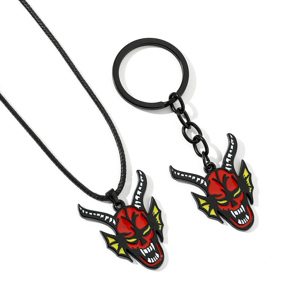 Amazon New Stranger Things4 Hellfire Club Logo Necklace Strange Keychain