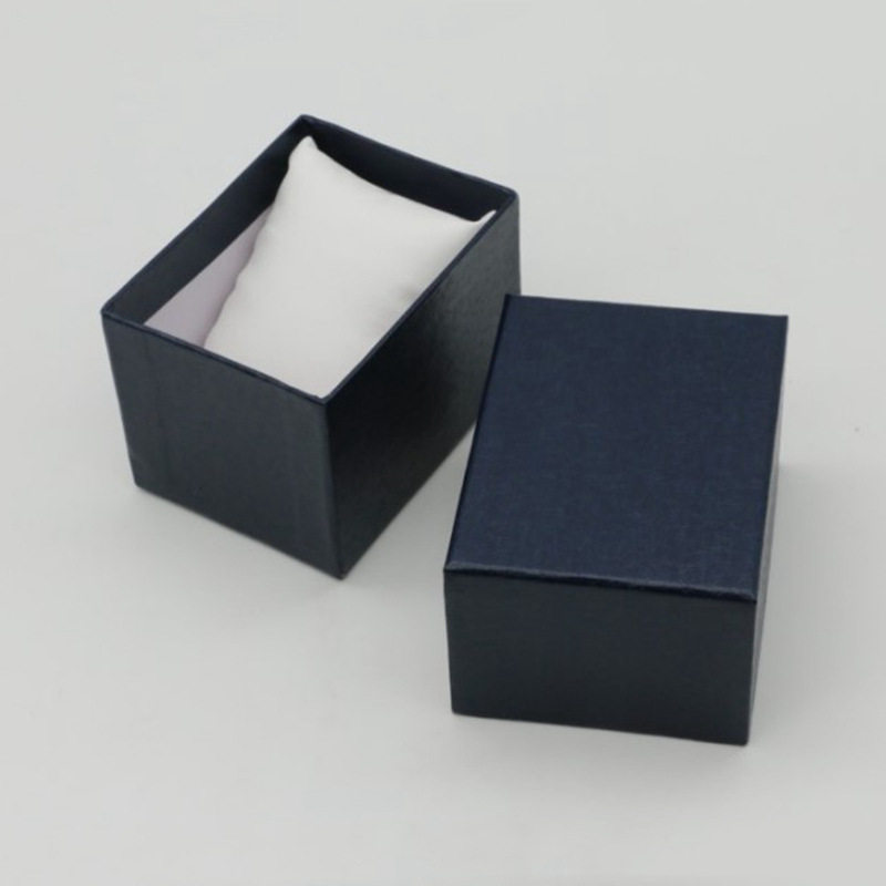 Fashion litchi grain watch box simple paper box heaven and earth cover bracelet jewelry packaging gift storage box LOGO