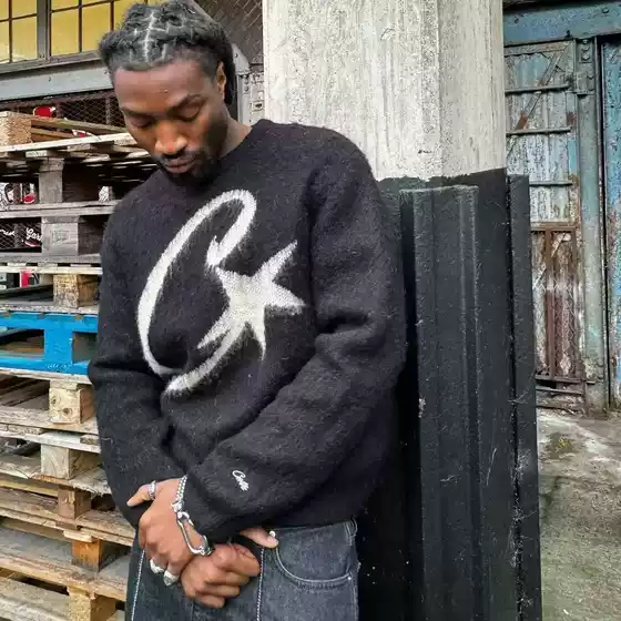 Corteiz long sleeve sweater knitted European and American men and women street UKDRIPDRILL hip hop rap casual warm