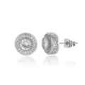 Silver full diamond pair