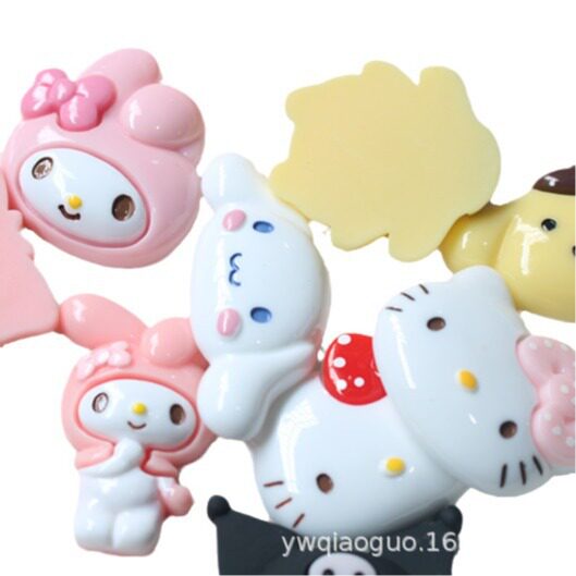 diy树脂配件猫头饰品收纳盒水杯冰箱贴装饰贴片 手机壳奶油胶材料