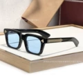 Silver black frame blue