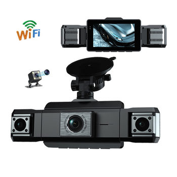 Driving Recorder Front, Inside and Rear Four Cameras High-Definition Driving Recorder High-Definition Night Vision Loop Recording 1080P