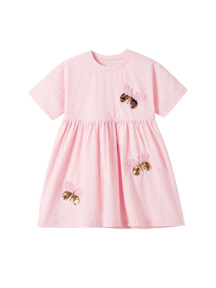 Girls' Summer Short-Sleeve Cute Baby Dress, Kids' Dress