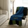 Memphis Plaid Class a Maternal and Infant Grade Half-Velvet Blanket Nap Blanket Mid-Century Style Sofa Blanket Casual Throw Blanket