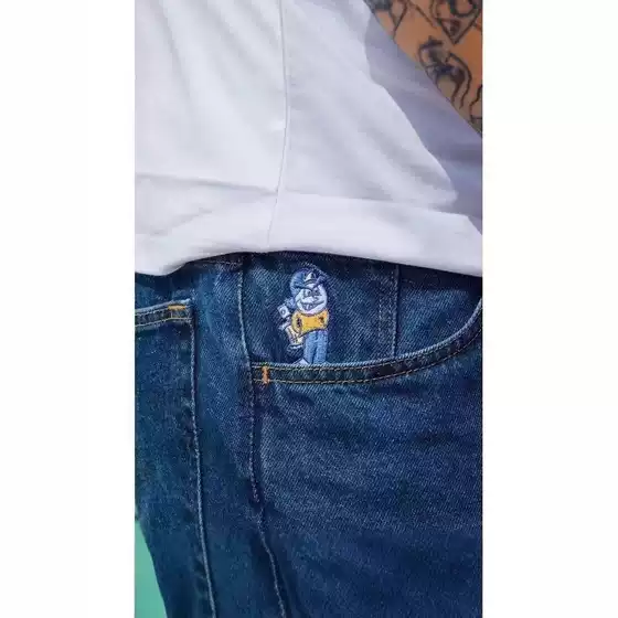 American-Style Y2K Street Style Wang Yibo Same Style Jeans Skateboard Dlh Loose Wide-Leg Jeans 93 Jeans