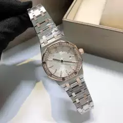 Stainless Steel Popular Aijia Ap Royal Oak Quartz Women's Watch Fashion Stainless Steel Sapphire Diamond Ring Watch Wholesale