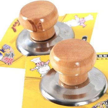 Wooden Pot Cover Top Bead Universal Solid Wood Handle Wooden Pot Cover Top Anti-scalding Pot Cover Top Pot Cover Cap Pot Cover Screw Button