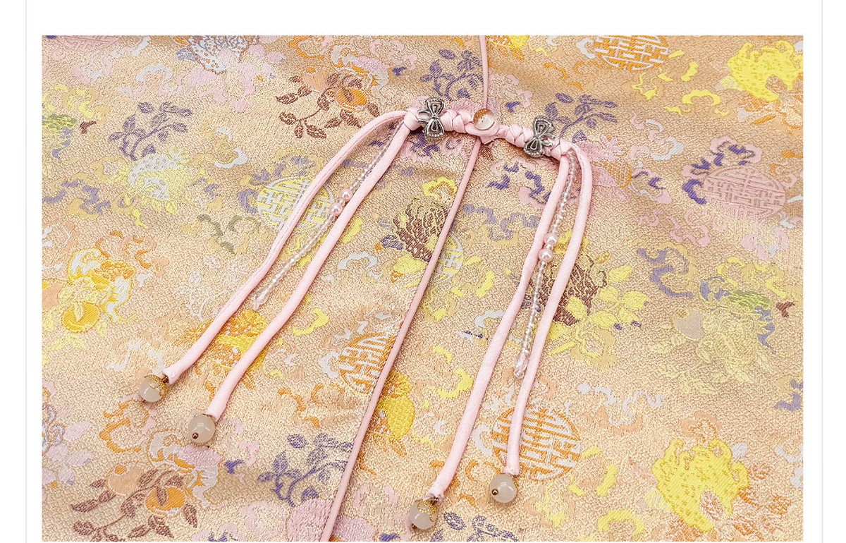 Bộ đôi áo khoác dệt jacquard hai mặt cài khuy kèm váy hai dây ren satin dài — Áo khoác dệt jacquard (giao hàng trong 7 ngày), Váy hai dây (giao hàng trong 7 ngày)
