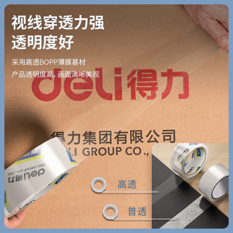 Deli Sealing Tape 30246/248/30368/30325/30323 Transparent Tape Supermarket Tape Wholesale
