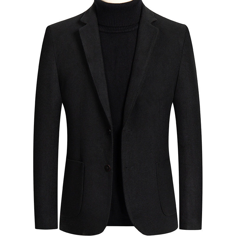 Mens Wool Blend Overcoat Black Casual Style Available in Multiple Sizes Wholesale Supply customizable