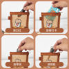Kapibala Coin Bag Cartoon Cute Storage Bag Transparent Cosmetic Bag Portable Headset Card Storage Key Bag