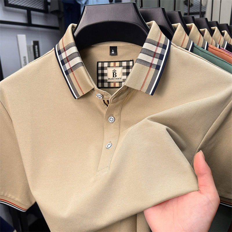 【一件代发】运动T恤夏季男短袖POLO衫翻领Na轻熟百搭男装商务休