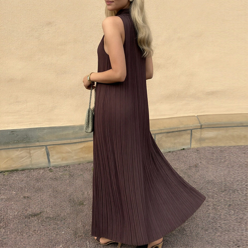 Elegant Striped Maxi Dress for Women Sleeveless Summer Style High End Feel Wholesale Available