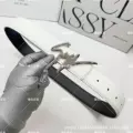 White silver buckle