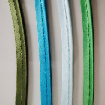 Manufacturer Direct Supply Satin Cotton Core Drawstring Cord, Available in Multiple Colors, with Optional Piping Strips, Polyester-Cotton Drawstring