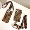 Cross-Border Trade Retro European and American Leopard Print Suitable for Apple 17 Phone Case iPhone 16 Pro Max Lanyard Ring
