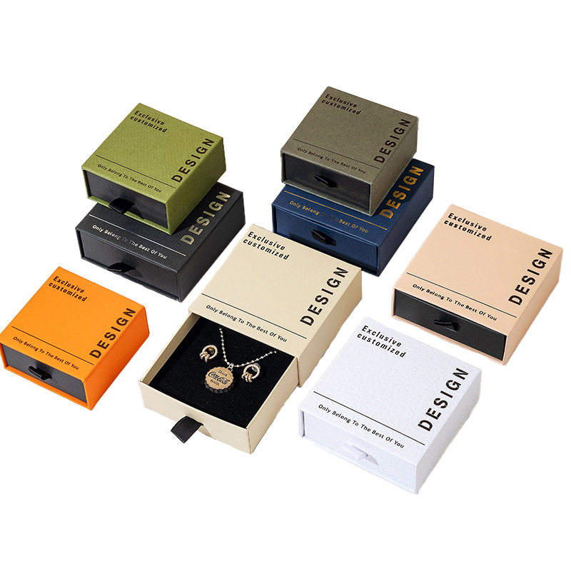 Ready-Made Pull-Out Bracelet Box, High-End Hot Stamping Bracelet Box, Toy Box, Pendant Earrings Storage Box Wholesale