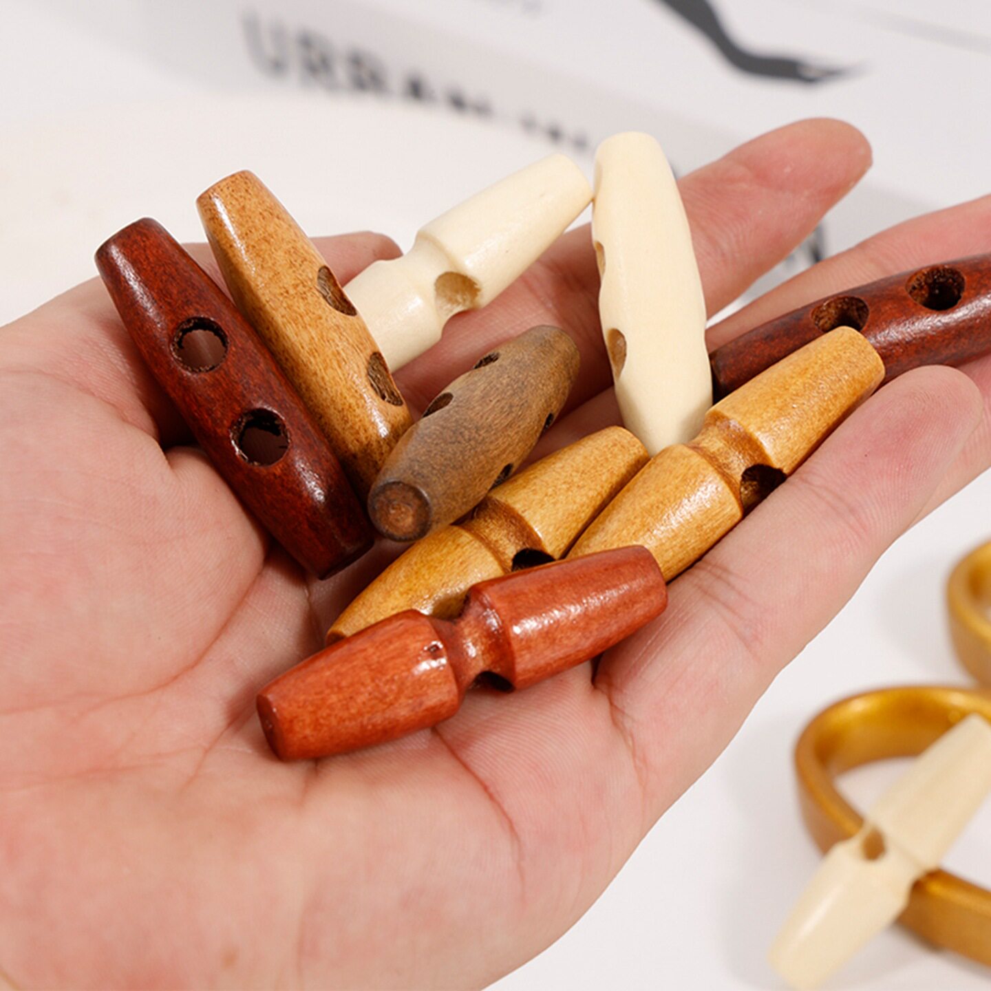 Wooden Horn Buttons Versatile for Men and Women Coats, Trench Coats, Sweaters, Children's Knitwear Jackets, Olive Buttons