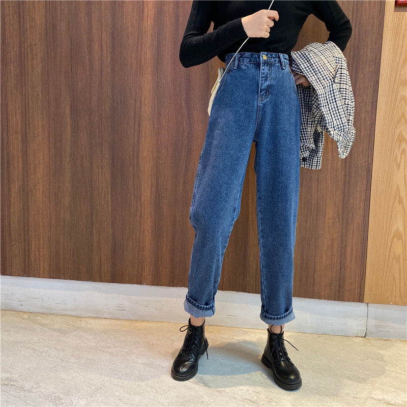 High Waisted Womens Jeans Stylish Versatile Casual Straight Leg Trendy for Students Wholesale Available