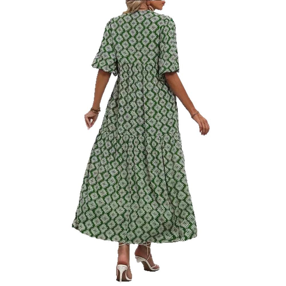 Floral Print Maxi Dress Loose Fit Summer Style Elegant Design Perfect for Casual Outings Wholesale Available