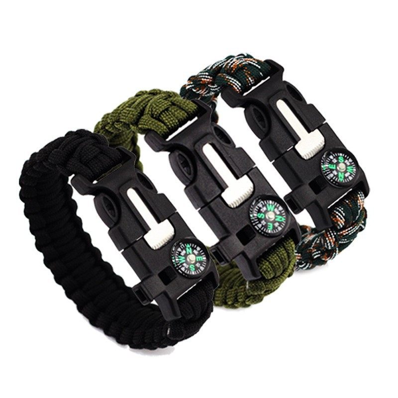Paracord Bracelet Survival Bracelet Multifunctional Five-In-One Multifunctional Outdoor Paracord Camping Adventure Seven-Core Life-Saving Rope