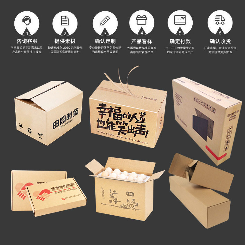 Carton Box Gift Box Printed Packaging Zipper Box Airplane Box Corrugated Box Moving Fruit Box Thickened and Durable