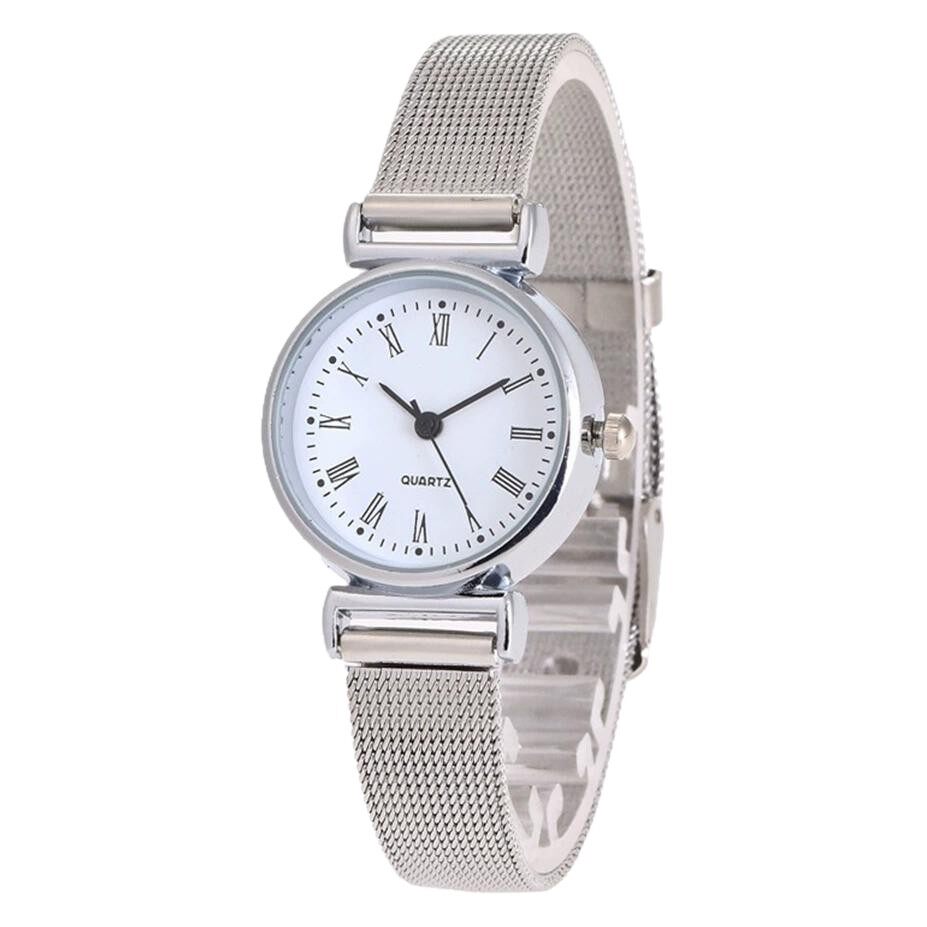 Women's Watch College Style Alloy Watch Universal Multi-Surface Mesh Strap Women's Quartz Watch Cross-Border Alloy Watch