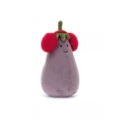 Red earphone eggplant 17cm