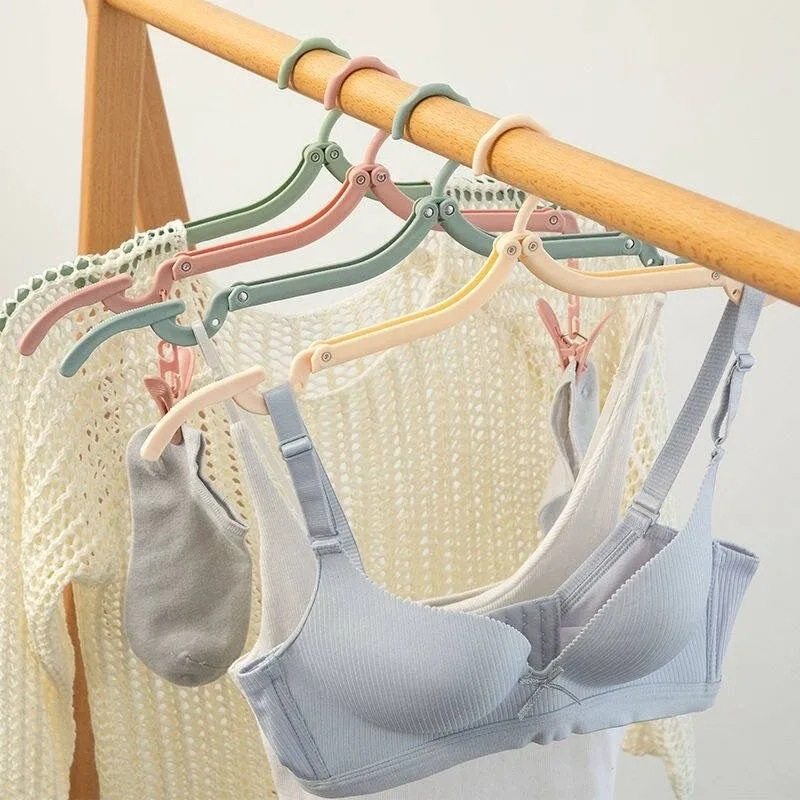 Folding Hanger Travel Outdoor Travel Portable Multi-functional Drying Hanger Household Foldable Underwear and Socks Rack