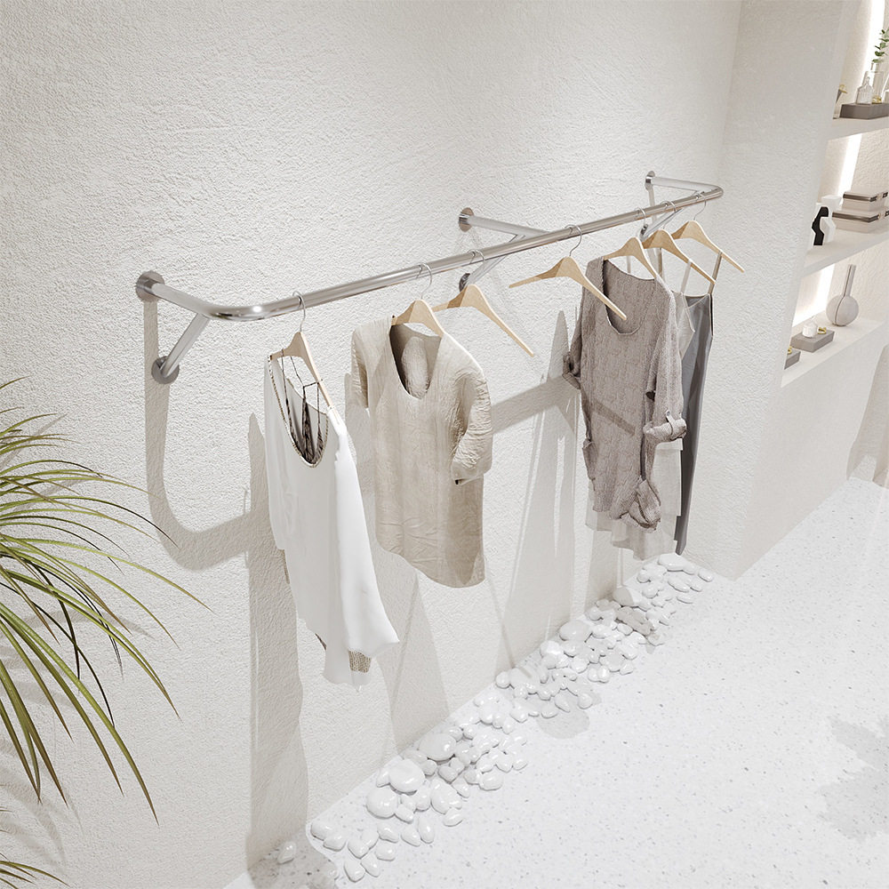 Clothing Store Wall Display Rack Side Hanging Clothes Display Rack Children's Wear Wall-Mounted Shelf Women's Clothing Store Wall Hangers