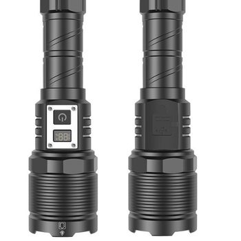 Cross-Border Hot Selling Xhp70 Strong Light Flashlight Power Digital Display 30W White Laser Long-Range Flashlight