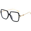2023 in stock direct supply of anti-blue light Europe and the United States flat glasses goggles cross-border fashion large frame metal glasses frame