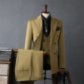 Camel Double Breasted (suit + vest + suit pants)