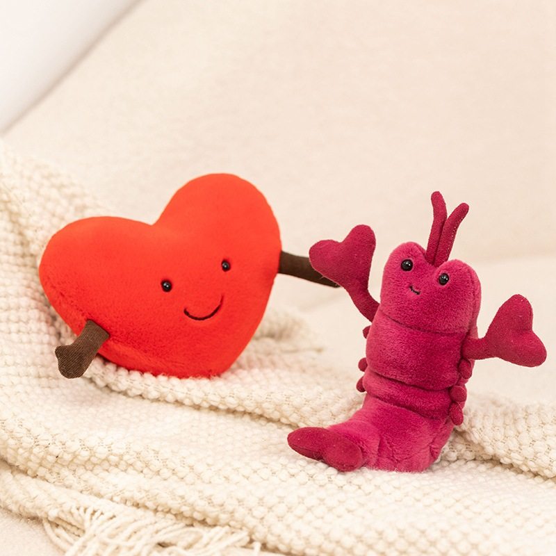 Cross-border New Love Claw Lobster Doll Plush Toy Little Red Book Same Style Shrimp Doll Marine Animal