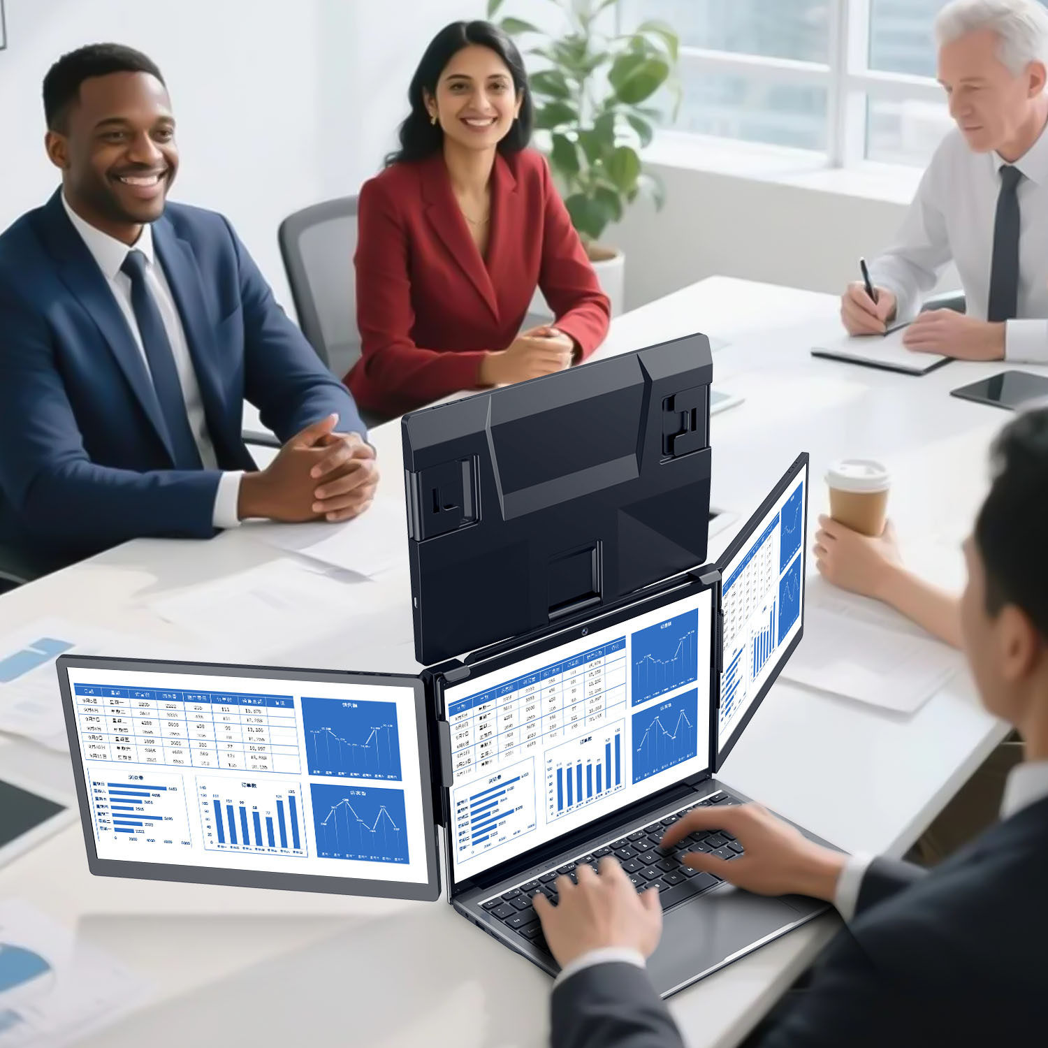 Factory Direct Sales Laptop Extended Screen Mobile Phone Secondary Screen Single/Dual/Three-Screen Portable Monitor Expansion Screen Lcd