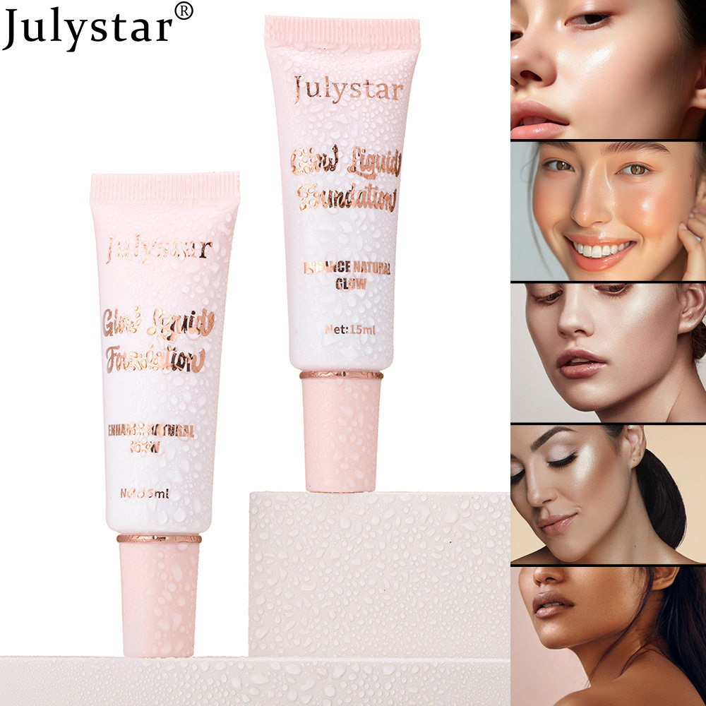 Julystar Facial Concealer Explosive High-gloss Pearlescent Foundation Liquid Natural Lasting Brightening Moisturizing Foundation Wholesale