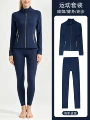 Navy Blue Gold [Top + Capri Pants]