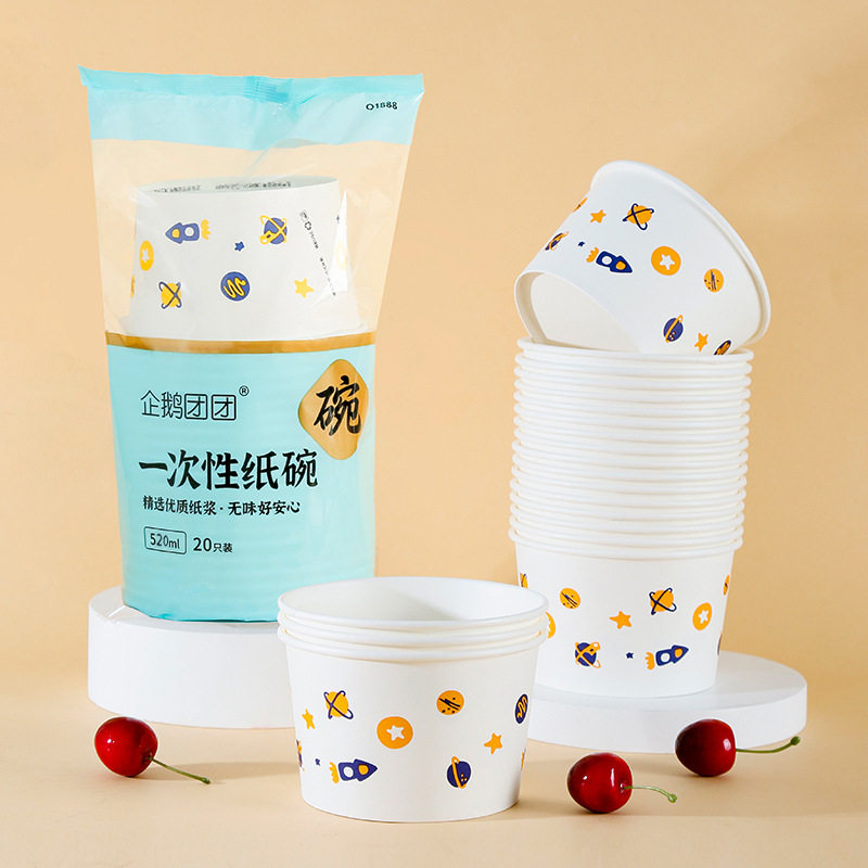 Banquet Dinner Disposable Bowl Paper Cup Chopsticks Set High Quality Bowl Chopsticks Cup Barbecue Camping Style Set Flash Sale Dropshipping