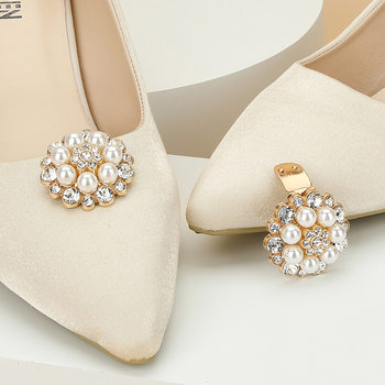1 Piece of Charming and Exquisite Rhinestone Shoe Clip, Detachable Shoe Buckle Accessory for Bridal High Heels