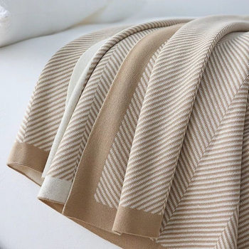 Nordic Simple Aviation Knitted Nap Air-Conditioned Blanket Blanket Bedside Office Shawl Blanket Sofa Car