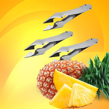 Stainless steel pineapple clip pineapple knife household fruit pineapple seed removing tweezers pineapple eye digging device