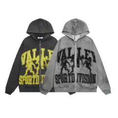 American Trendy High Street Vale American Star Ins Loose Sweatshirt Who Decides Hooded Sweatshirt Cardigan for Men and Women