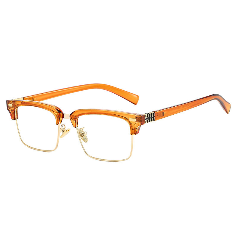 Zhang Yuanying Same Style Hawksbill Fashionable Plain Glasses Frame Butterfly Eyebrow Line Half Frame 20411 for Men and Women