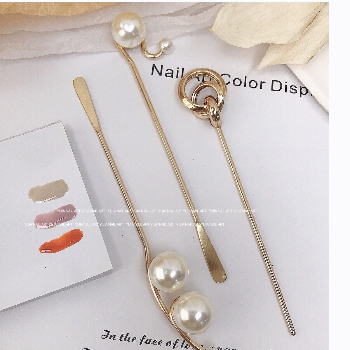 Japanese style Net red nail art stirring stick easy to clean embossing point flower color mixing stick small jar glue nail oil glue phototherapy glue tool