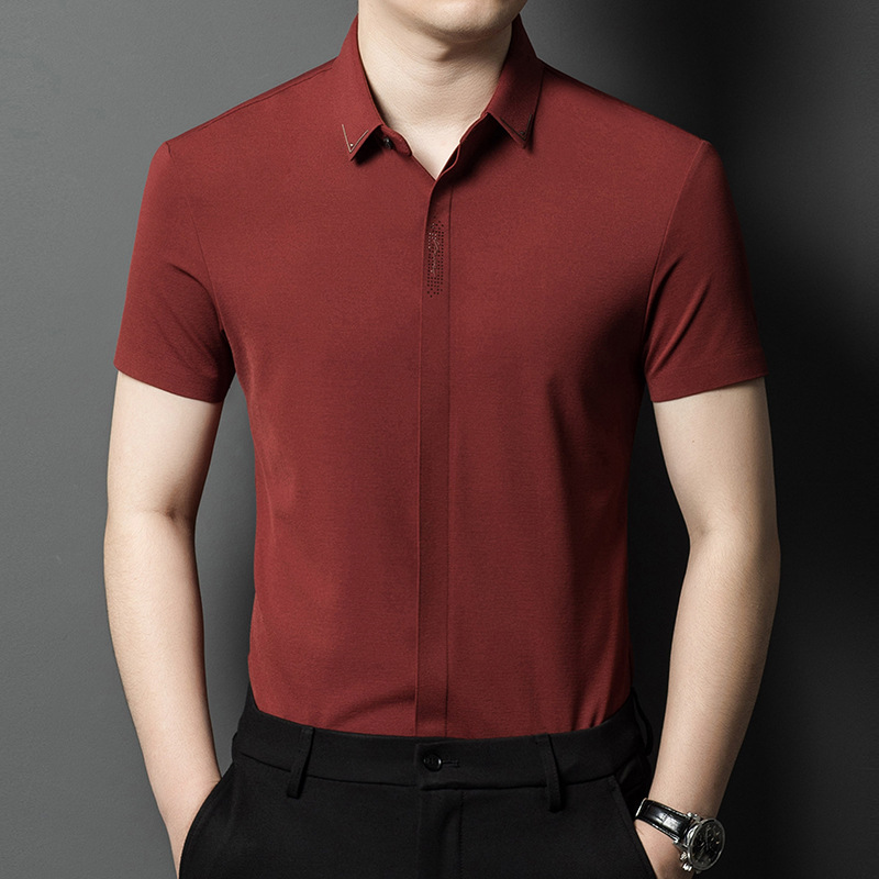 Áo Sơ Mi Nam Ngắn Tay Hàng Mùa Hè Trung Niên