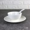 Pure White Ceramic Rice Bowl for Restaurants, Hotels, and Dining Establishments; Small Soup Bowl, Noodle Bowl, Rice Noodle Soup Bowl, Large Noodle Bowl, Household Anti-Scalding