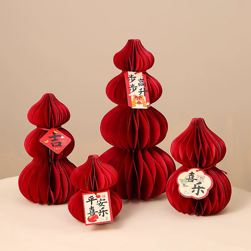 ปีม้าตกแต่งปีใหม่ 2026 ใหม่ Creative Gourd Home Porch เทศกาล...