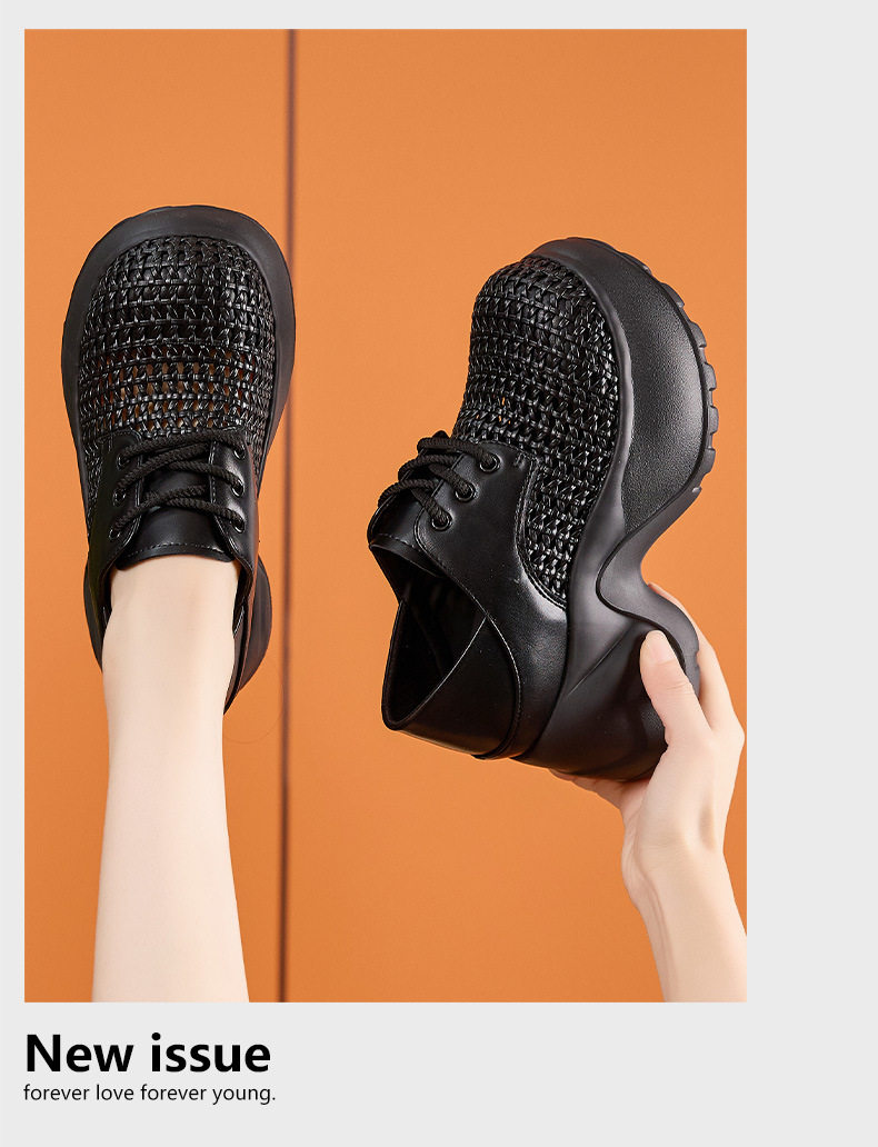 Dép sandal nữ xỏ ngón đế bệt mùa hè thoáng khí — Bạc, Đen chi tiết 12